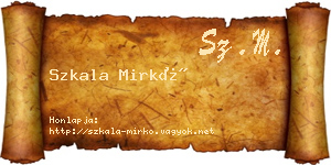 Szkala Mirkó névjegykártya